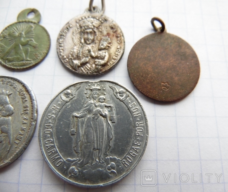 Религиозные медальоны 5 шт, photo number 7