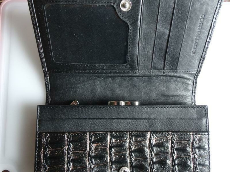 Женский кожаный кошелек dr.koffer (черный, фото №3