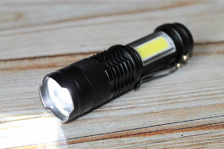 Тактичний Акумуляторний ліхтарик в кейсі USB (1324), фото №9