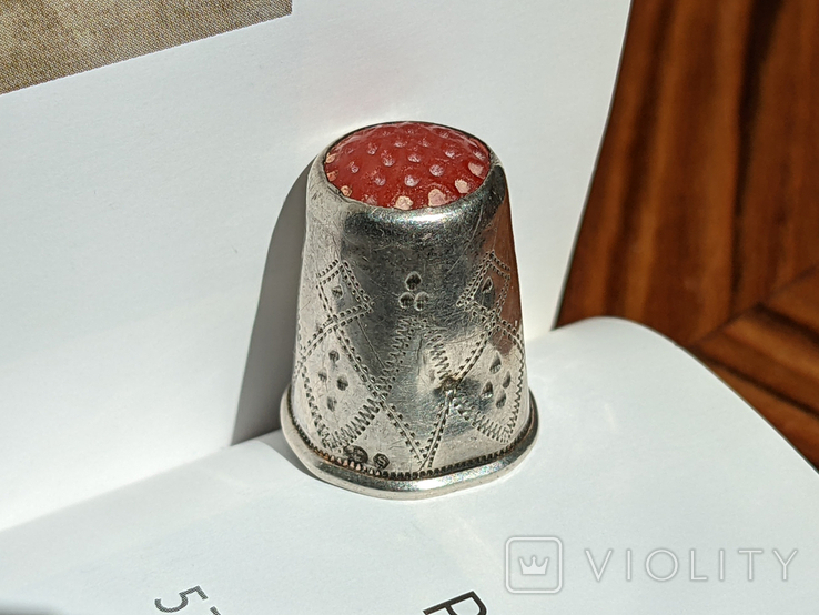 Antique silver thimble silver 830, photo number 3
