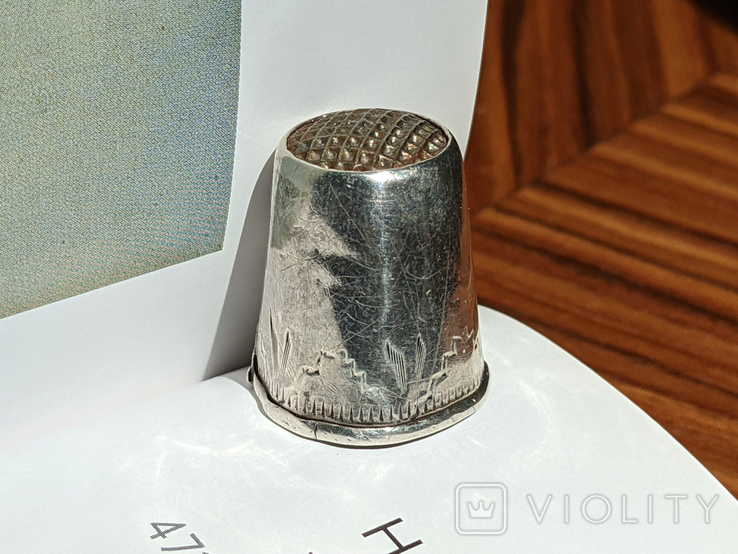 Antique silver thimble 1946 Sweden silver, photo number 2