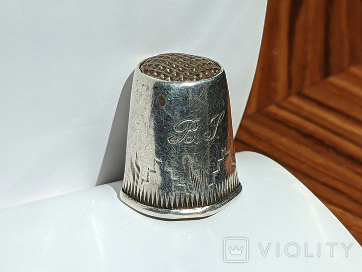 Antique silver thimble 1952 Sweden silver, photo number 2