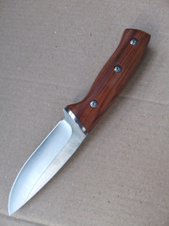 Нож тактический охотничий buck selkirk деревянная рукоять с чехлом, numer zdjęcia 3