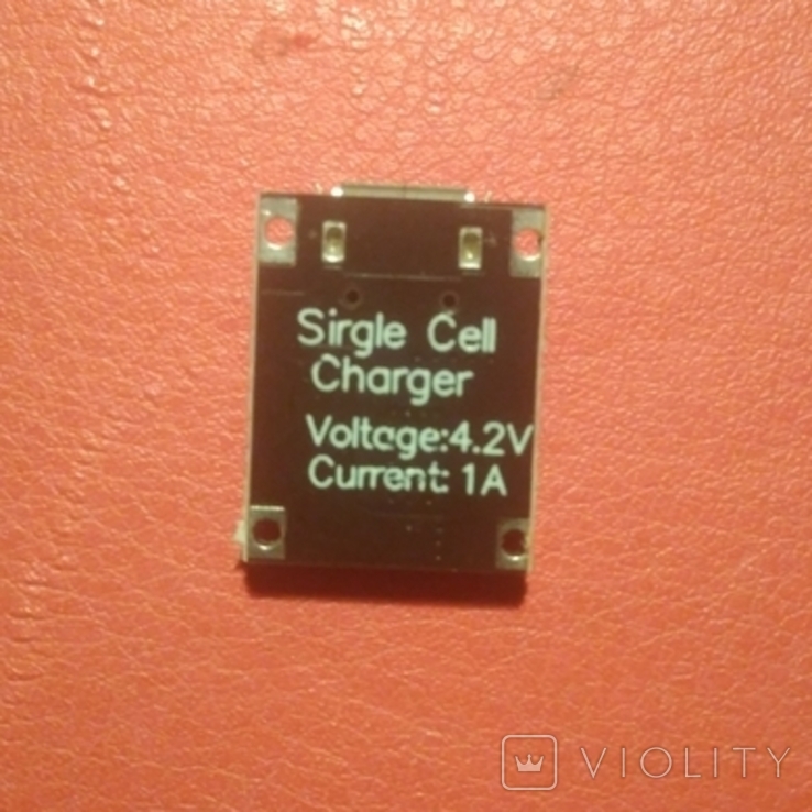 Плата заряду для літієвих батарей 4.2 V, 1А мікро USB., фото №3