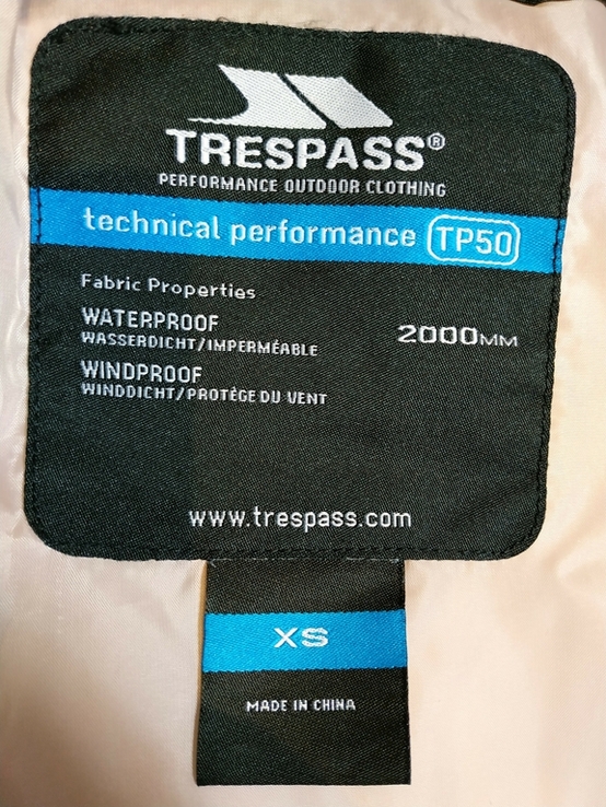 Термокуртка жіноча TRESPASS Єврозима мембрана 2000 мм р-р XS (відмінний стан), фото №11