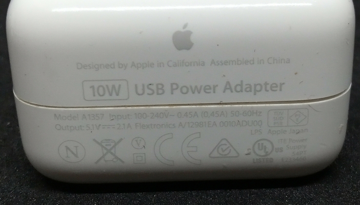 Зарядний пристрій Apple, для iPad, A1357 10W., numer zdjęcia 11