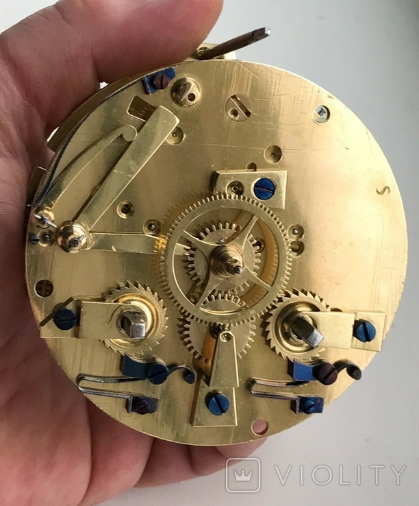 Камінний бронзовий годинник в розкішній позолоті з королем Людовіком XIV, фото №11