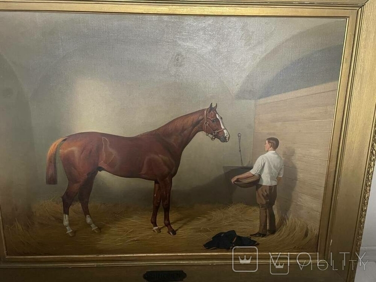Эмиль Адам "Конь в конюшне" 1894 год, фото №2