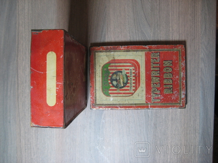 Жестяная коробка для лент для пишущих машинок. Фирма "STAR" , Англия - 20-е года ХХ века., фото №8