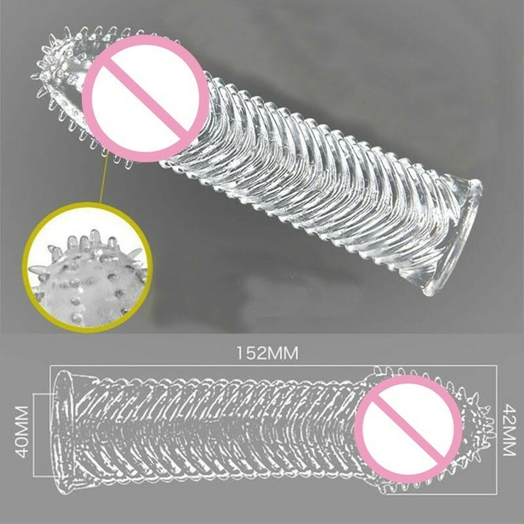 Насадка эректальная на пенис силиконовая (c шипами). Блиц.