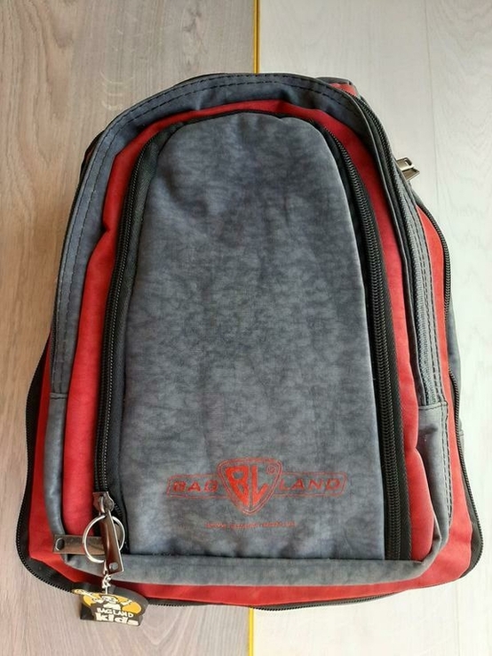 Дитячий рюкзак Bagland (сіро-червоний), фото №2