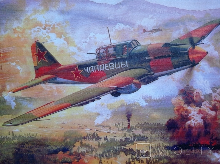 Collectible plaque - poster in vintage style "Soviet plane Chapaevtsy", photo number 3