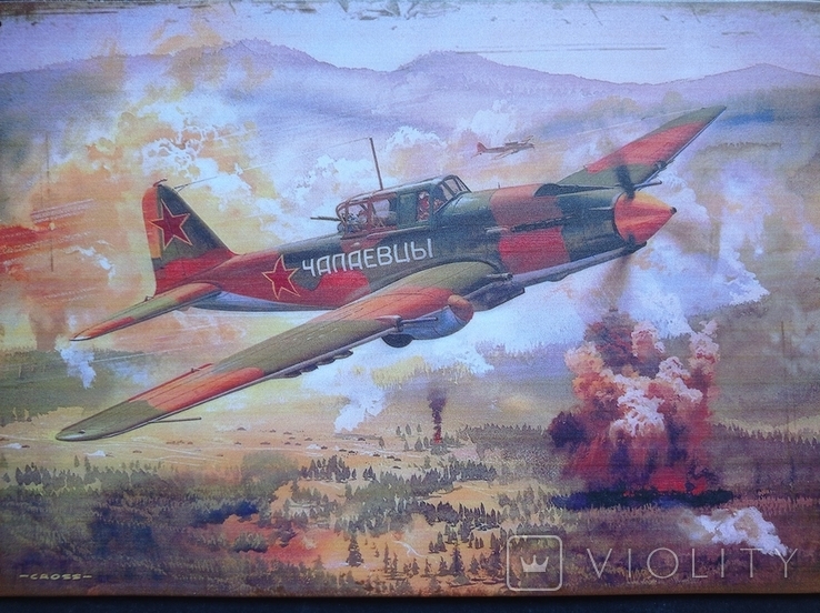 Collectible plaque - poster in vintage style "Soviet plane Chapaevtsy", photo number 5