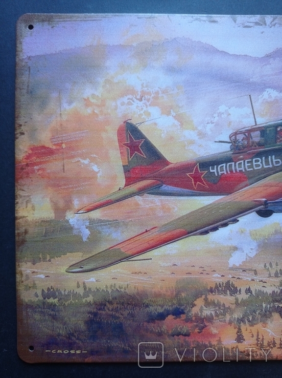 Collectible plaque - poster in vintage style "Soviet plane Chapaevtsy", photo number 6