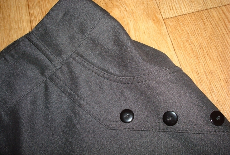 Красивые брюки женские прямые средняя посадка т. серые меланж, photo number 9