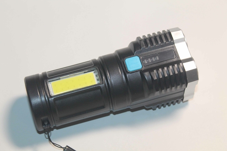 Акумуляторний світлодіодний ліхтар LED+COB (1526), фото №6