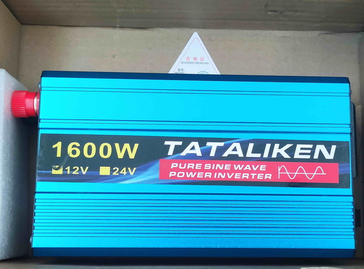 Инвертор 1600 Wt Tataliken. Чистый синус (для котла и тд). 12V-220V., фото №4