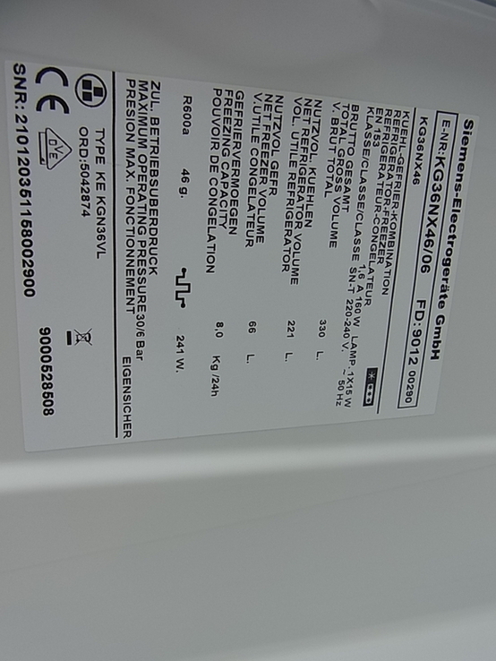 Холодильник Siemens 185х60 cm №-5 з Німеччини, photo number 11