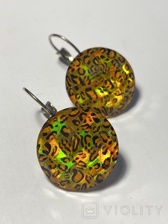 Round Tiger Earrings, photo number 2
