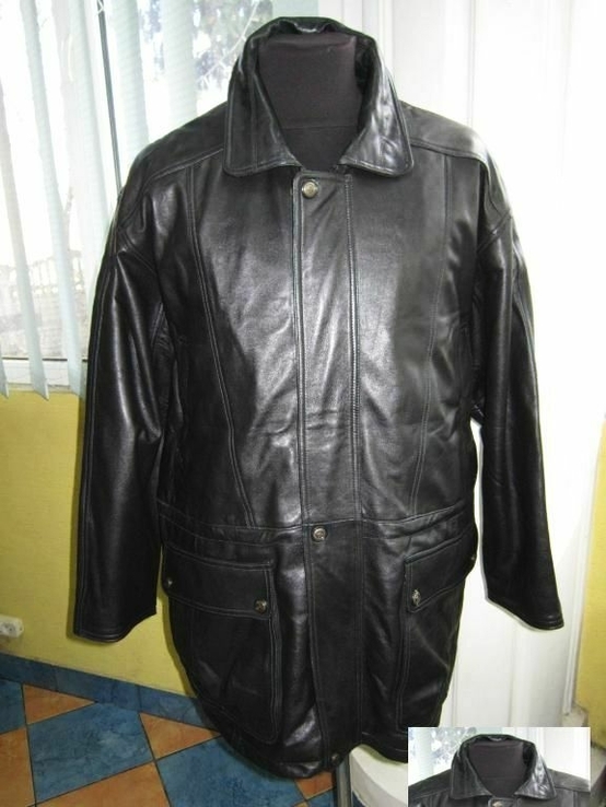 Большая оригинальная кожаная мужская куртка CA. Лот 302, фото №7