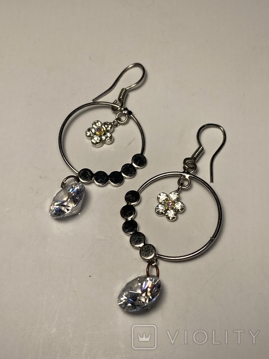 Flower pendant earrings, photo number 2