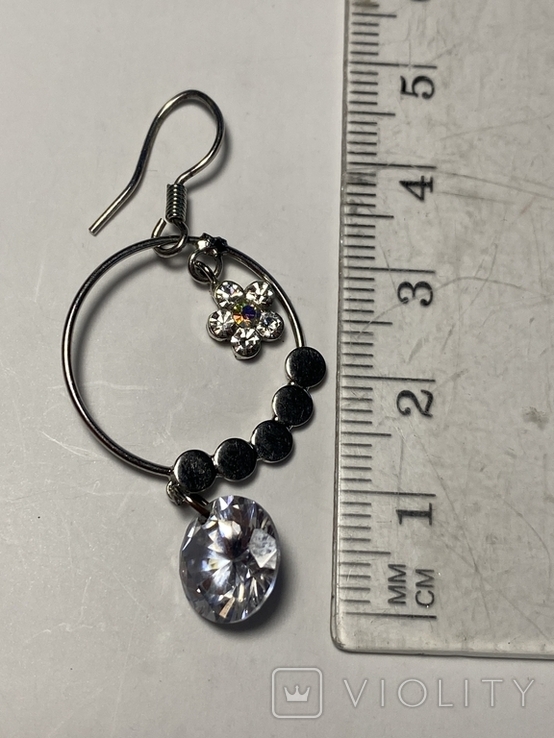 Flower pendant earrings, photo number 7