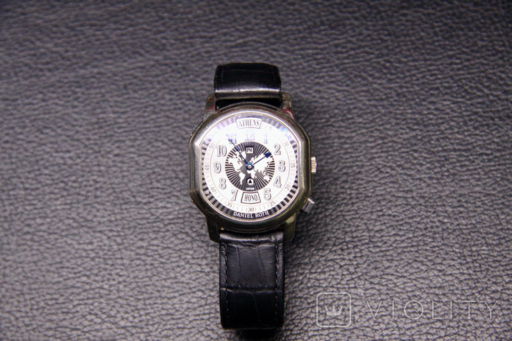 DANIEL ROTH 18K WHITE GOLD METROPOLITAN WORLD TIME 857.X.60, photo number 4