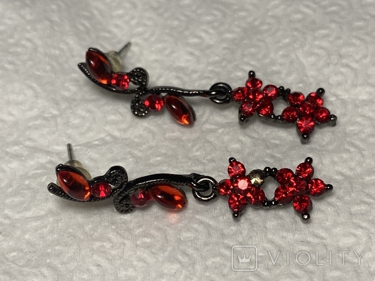 Pendant earrings with a fancy pattern, photo number 4