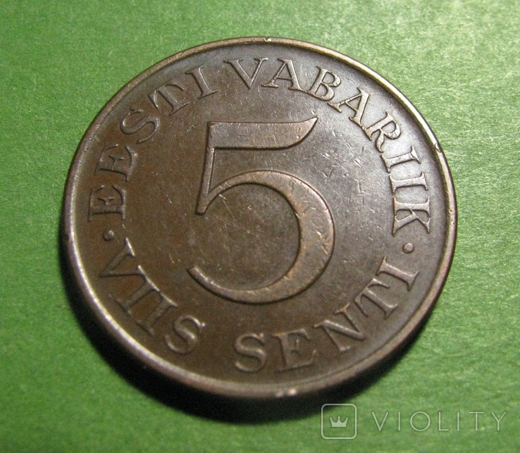 Естонія 5 сентів 1931, фото №2