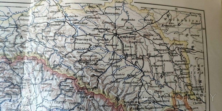 Мапа Угорщини - Галичини - Буковина, 1895 р., фото №8