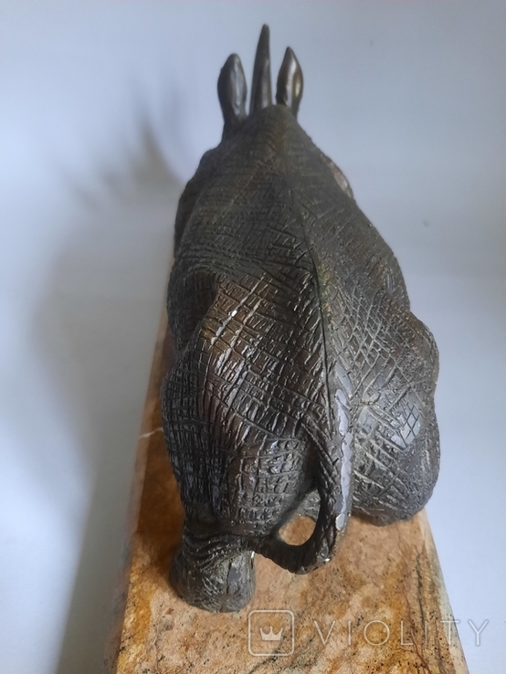 Rhinoceros. Bronze. Sculpture. Marble., photo number 8