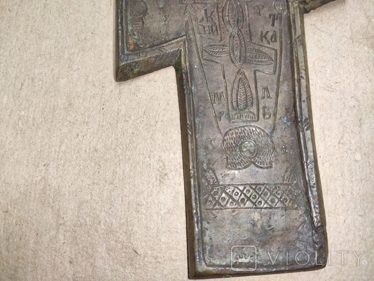 Крест старообрядческий с эмалями. Большой., фото №10