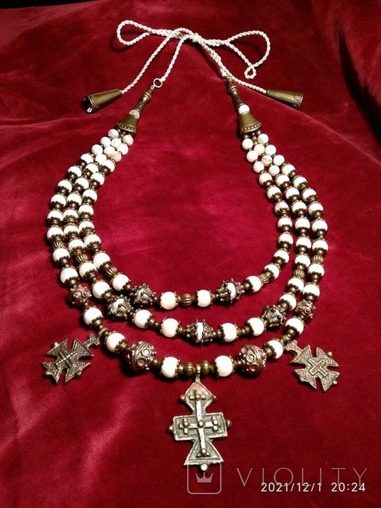 Zgarda necklace Hutsul crosses