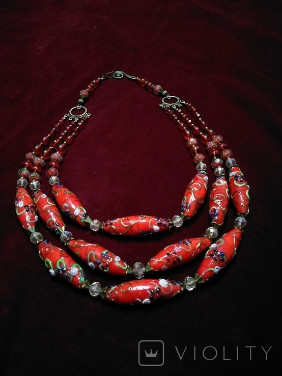 Necklace Venetian glass, photo number 2