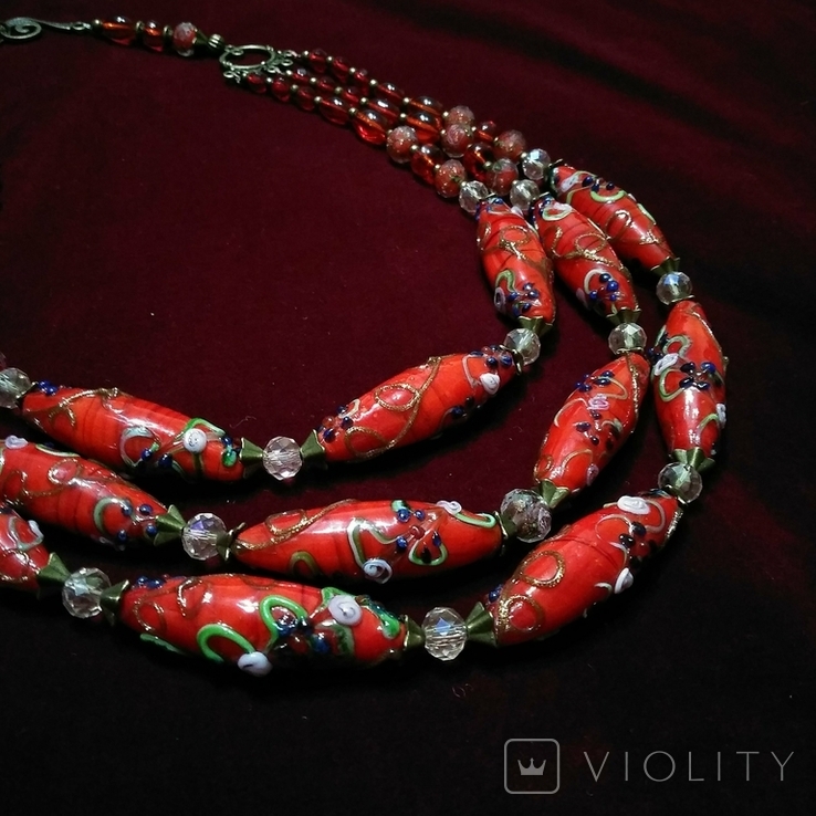 Necklace Venetian glass, photo number 3