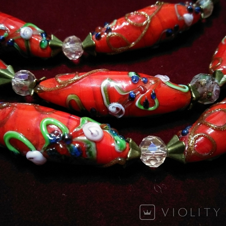 Necklace Venetian glass, photo number 4