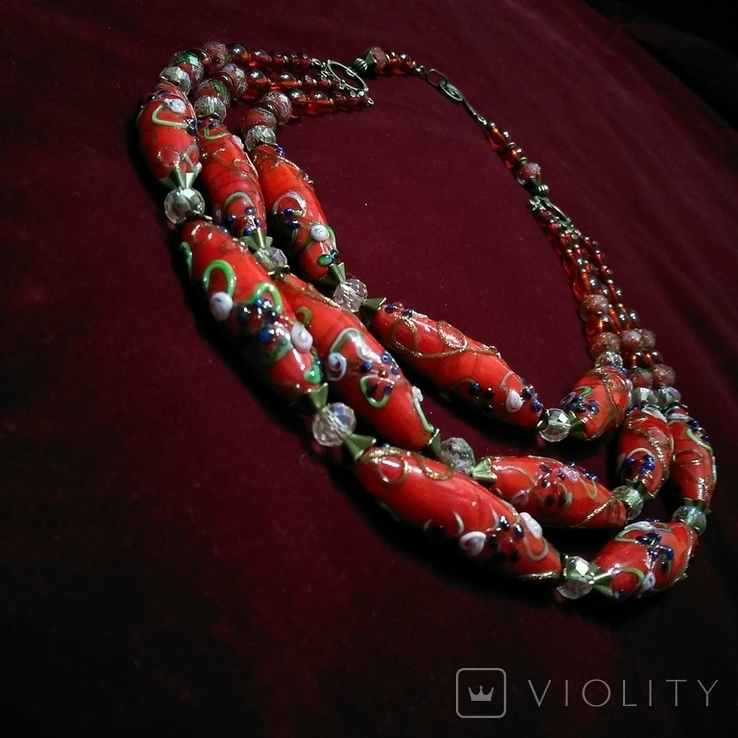 Necklace Venetian glass, photo number 5