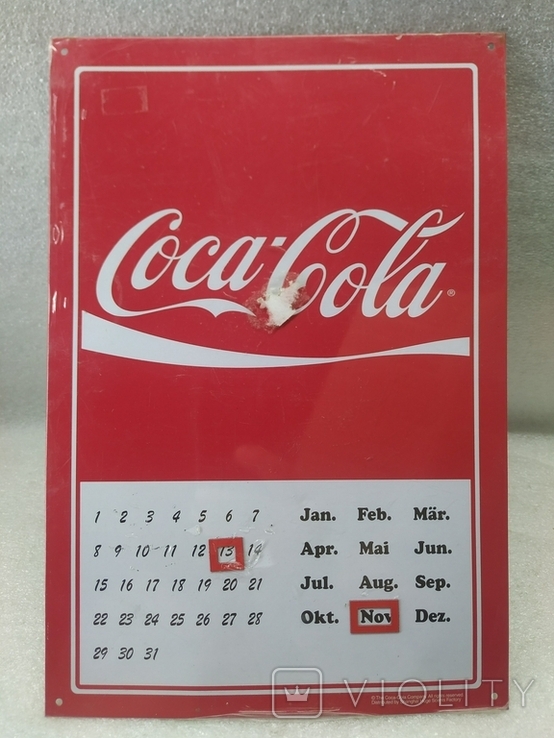 Calendar plate. Coca-Cola., photo number 2
