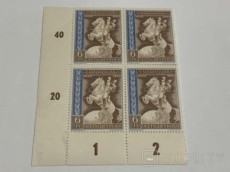 Третій Рейх зчіпка Європейський поштовий конгрес Відень 1942 рік, фото №2
