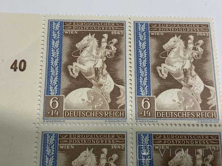Третій Рейх зчіпка Європейський поштовий конгрес Відень 1942 рік, фото №5