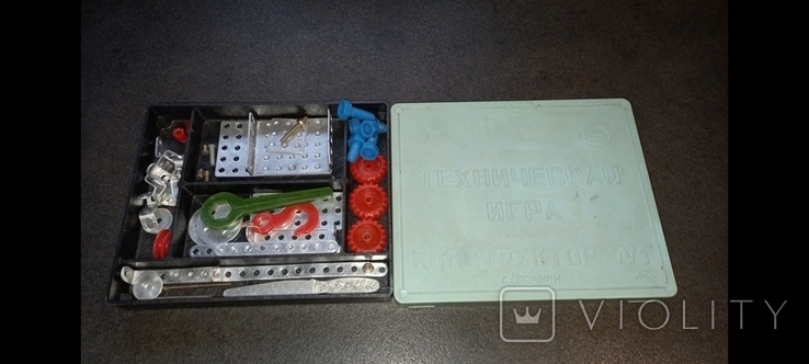 Remnants of the technical game Constructor 1. Used. Not a complete set, photo number 2