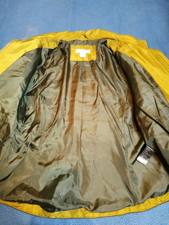 Куртка утеплена стьобана жіноча хакі металік H M р-р 40, numer zdjęcia 8