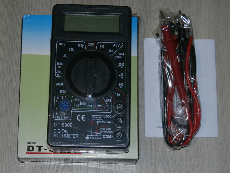 Цифровой мультиметр тестер Digital DT-830B крона+щупи в комплекті, numer zdjęcia 3