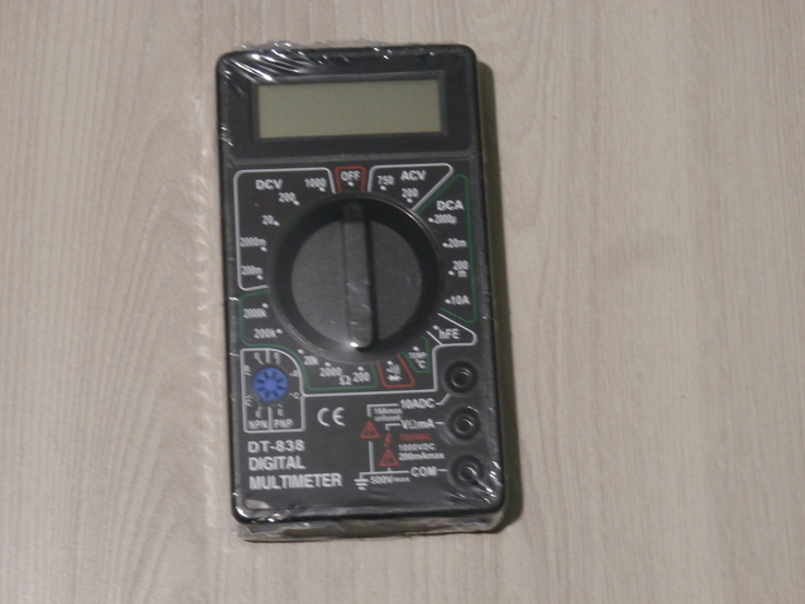 Мультиметр тестер DT-838+вимірювання температури,звукова продзвонка, numer zdjęcia 3