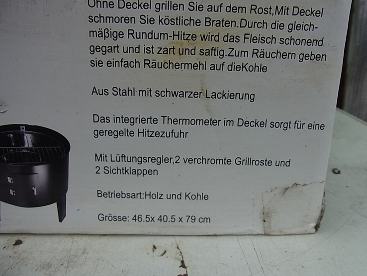Гриль Садовий камин, коптильня, мангал BBQ GRIL - und RAUCHEROFEN 3 in 1 з Німеччини, фото №3
