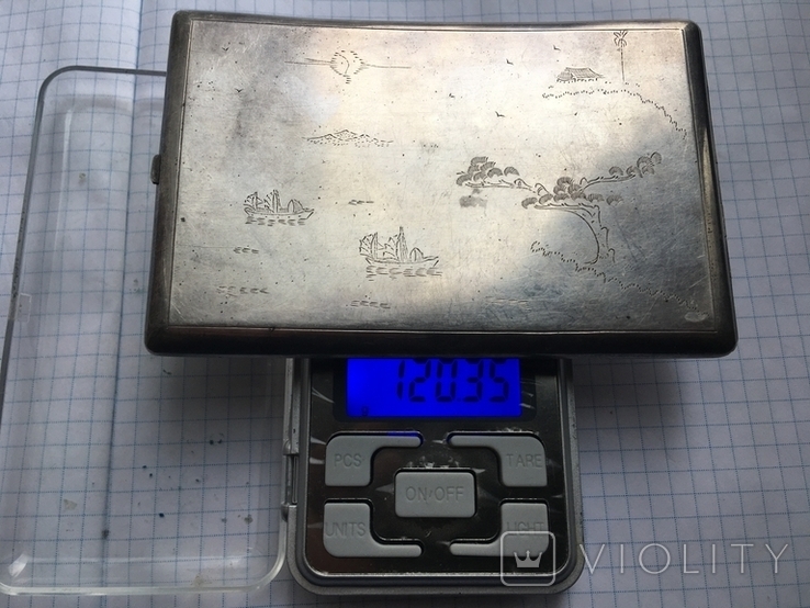 Портсигар сюжетный серебро 875проба разм.11.5*7.5см. видео обзор, фото №13