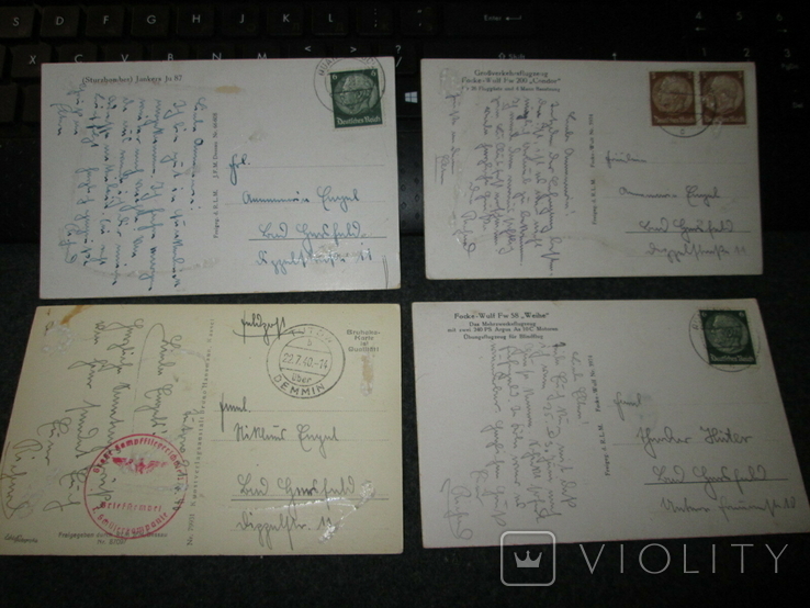 4 posts. postcards "Airplanes III.Reich". 1939-40 g., photo number 3