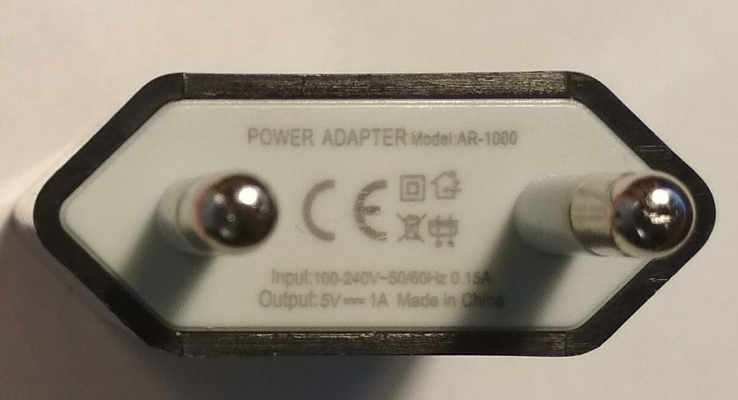 Зарядка.Универсальное USB-зарядное устройство 5V 1.0A черная, numer zdjęcia 5