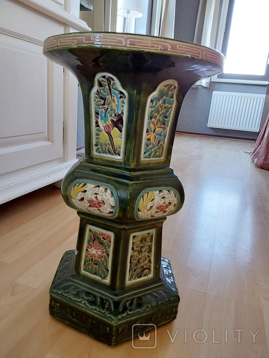 Ceramic table Majolica Birds Flowers Animals. Netherlands., photo number 4