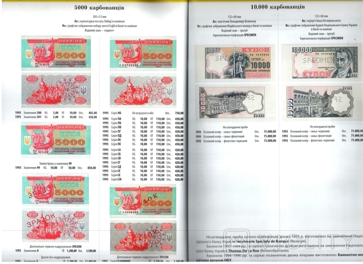 Каталог Паперові гроші України з 1990 р. Банкноты Украины Загреба, photo number 6